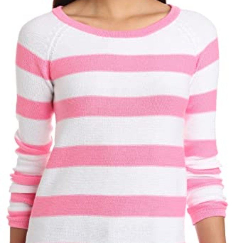 EUC LILLY PULITZER PAIGE SWEATER PINK STRIPE (S77)